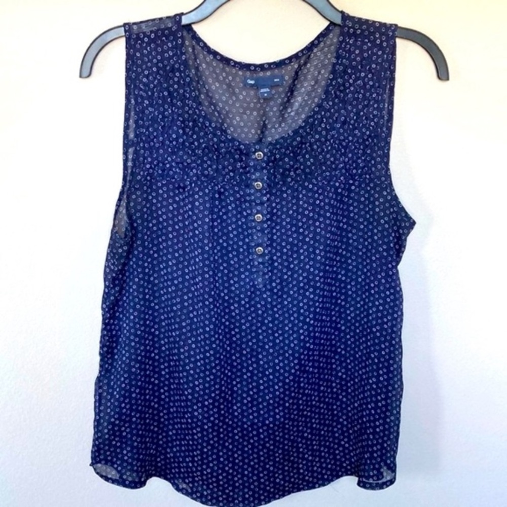 GAP Blue Sleeveless Blouse